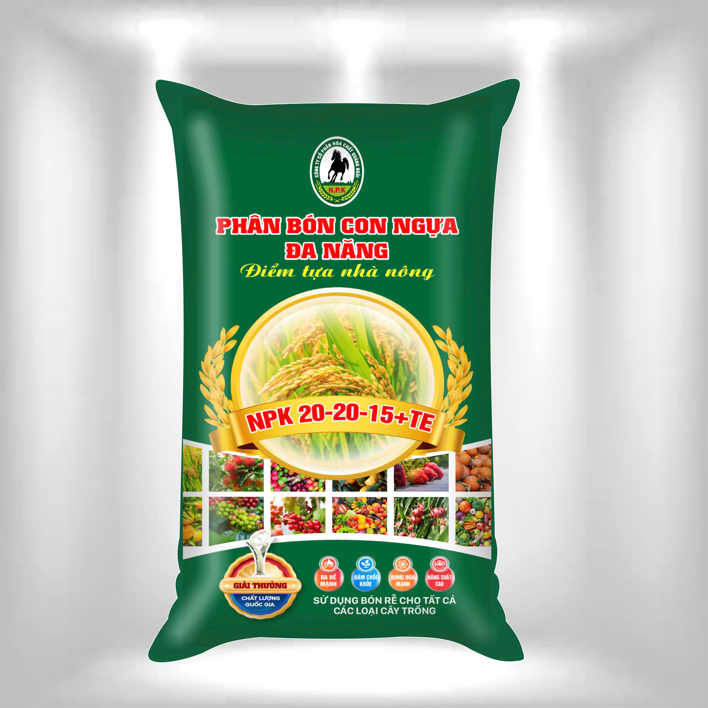 Bao phân bón Con Ngựa Đa Năng NPK 20-20-15+TE