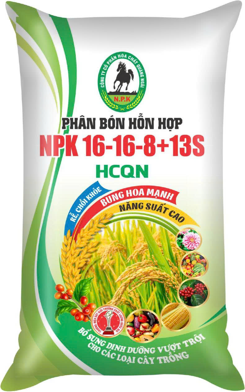 Bao phân NPK Con Ngựa 16-16-8+13S HCQN