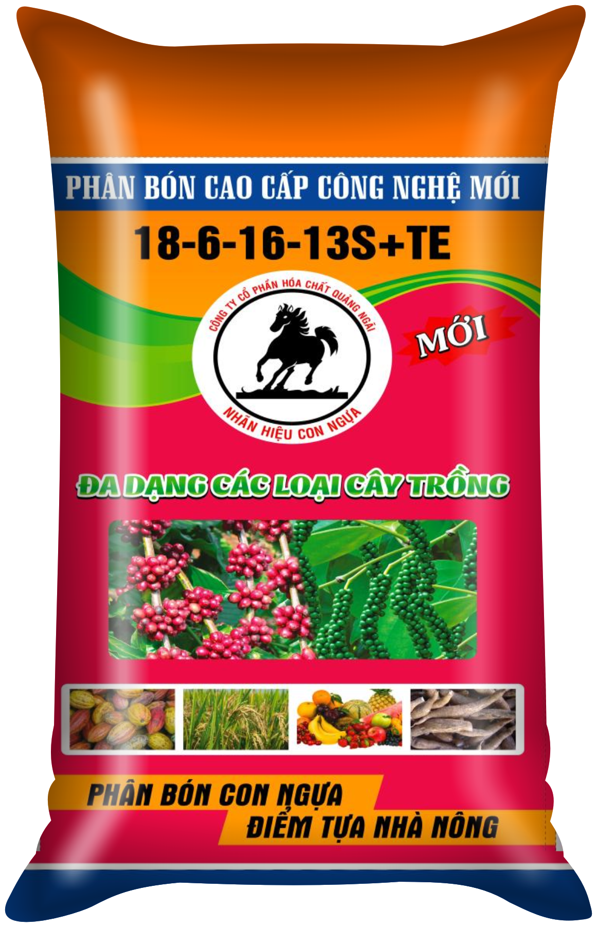 Phân bón Con Ngựa NPK 18-6-16+13S+HCQN