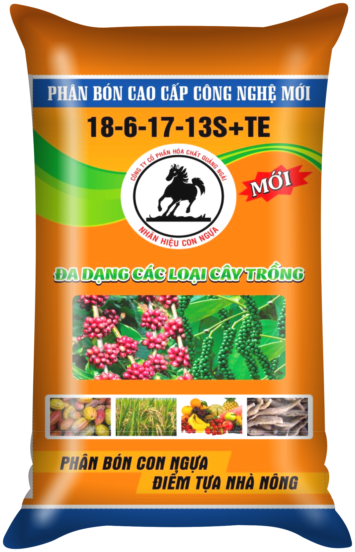 Phân bón Con Ngựa NPK 18-6-17+13S+HCQN